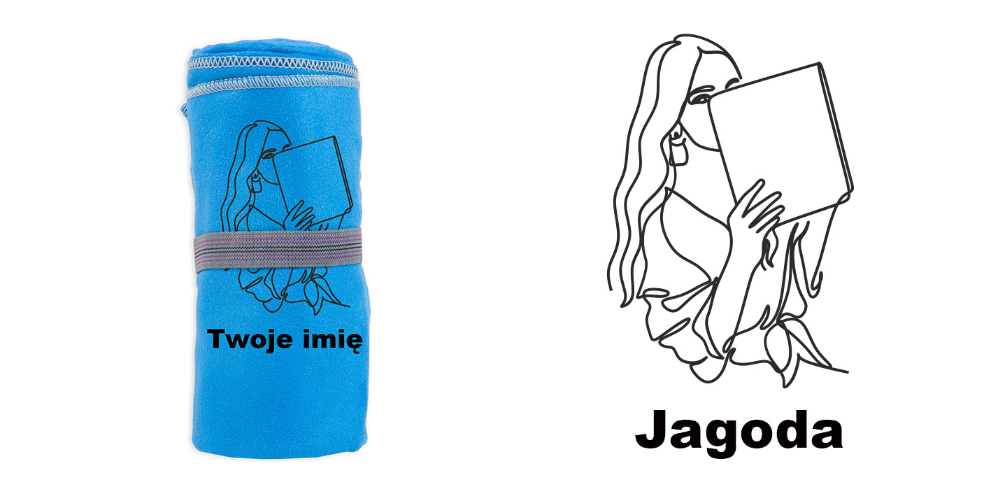 Ręcznik z grawerem książka